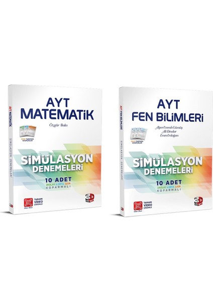 AYT Matematik Fen Bilimleri Simülasyon Deneme Seti 2 Kitap