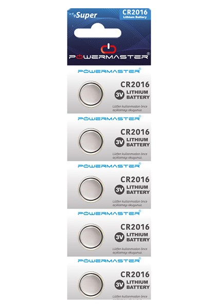 CR2016 3 Volt Lityum Para Pil 5'li