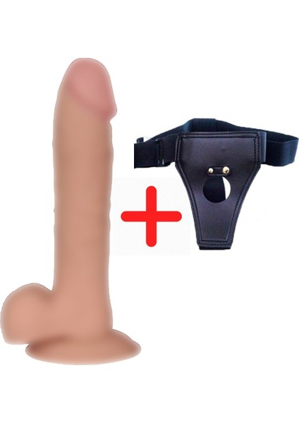 24 Cm Belden Bağlamalı Penis Dildo