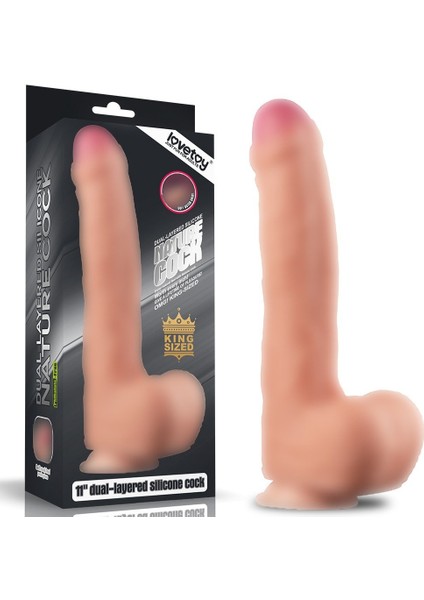 Dev Boyutlu Ultra Yumuşak ve Gerçekci Ten Dokulu 28 cm Realistik Dildo