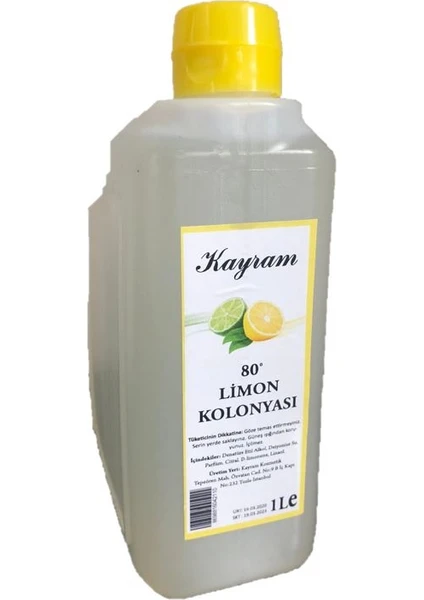 Gerçek 80 Derece Limon Kolonyası 1 lt