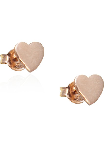 Mini Kalp Küpe Rose