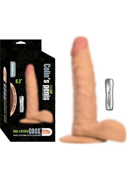 21 cm Gerçekçi Realistik Titreşimli Vibratör Penis