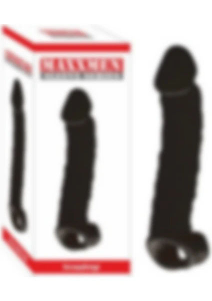 Maxmen 8 cm Dolgulu Realistik Siyah Zenci Uzatmalı Penis Kılıfı