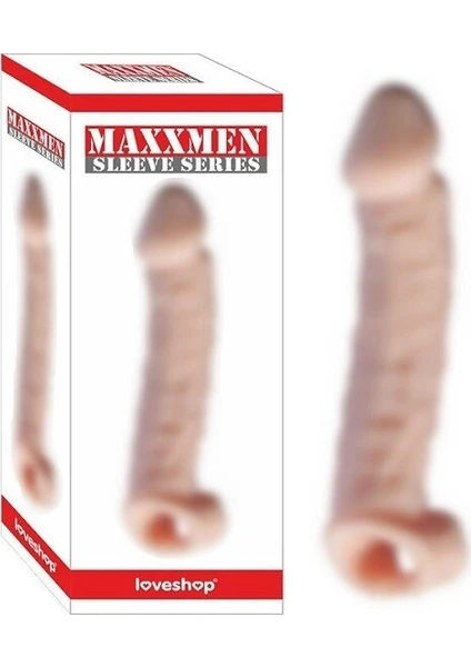 Maxmen 8 cm Dolgulu Realistik Uzatmalı Penis Kılıfı