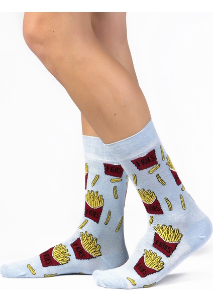 Ozzy Socks 2'li Fries Desenli Çorap