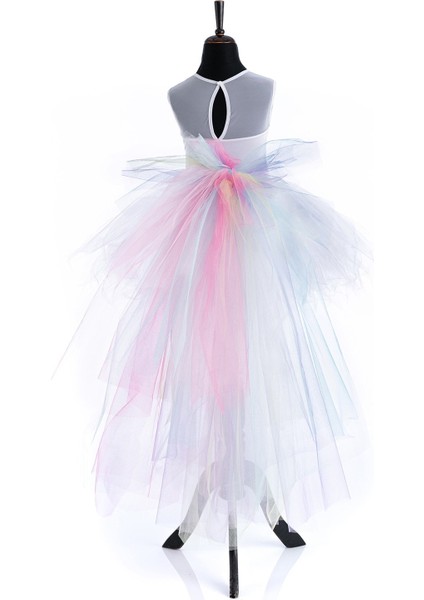 Unicorn Elbise Lady Beyaz Kısa modelleri