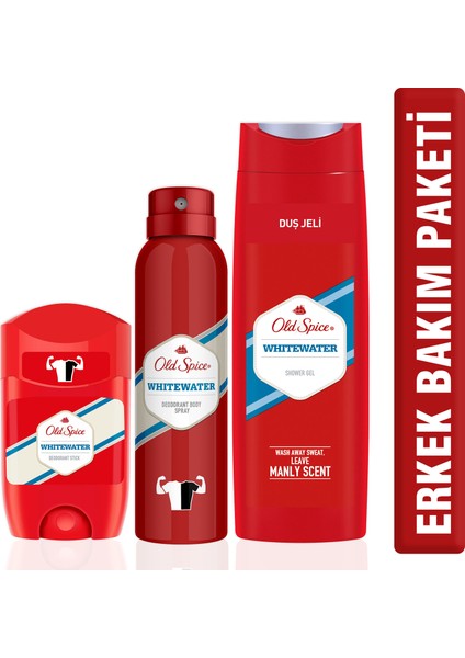 Duş Jeli 400 ml + Sprey Deo 150 ml + White W Deo Stick 50 ml
