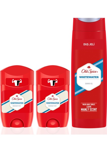 Duş Jeli 400 ml + Deo Stick White Water 50 ml x 2
