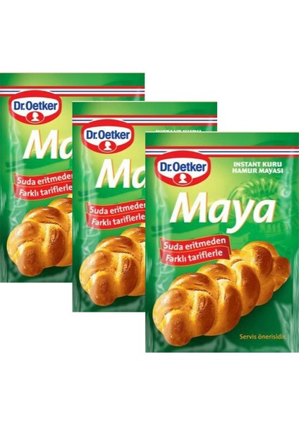 Dr. Oetker Instant Kuru Maya 10 gr 3'lü Paket