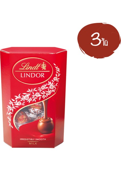 Lindor Sütlü Çikolata 200 G - 3 Paket