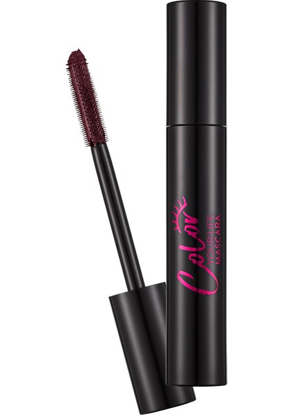 Color Your Life Yoğun Görünüm Veren Renkli Maskara (004 Purple Plum) 8690604628506