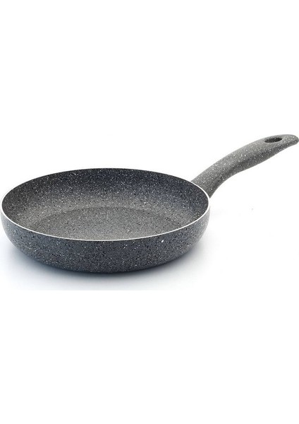 Tek Kulp Granit Tava 32 Cm-Gri