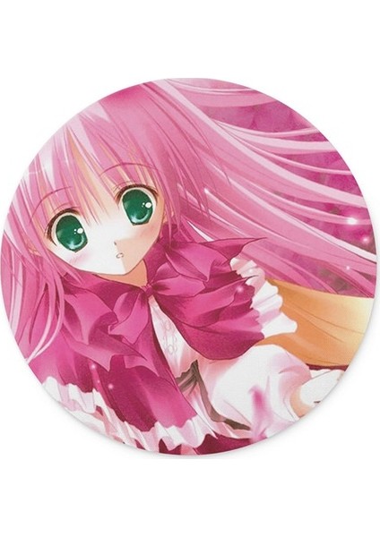 Anime Girl Yuvarlak Mouse Pad