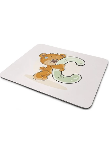 Ayıcık Desenli C Harfli Mouse Pad