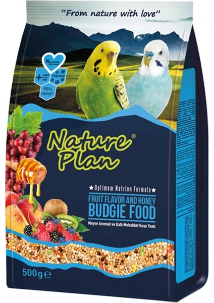 Nature Plan Meyve Aromalı ve Ballı Muhabbet Kuşu Yemi 500 gr