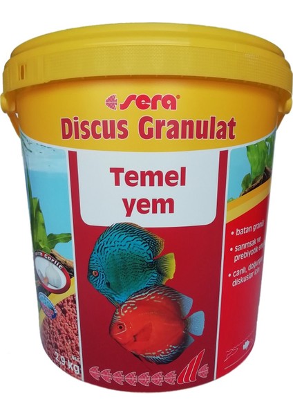 Yeni Discus Granulat Kova Yem - 10 Lt (2,9 Kg)
