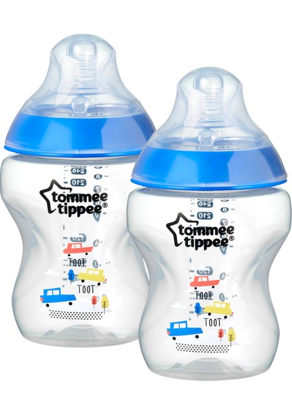 Tommee Tippee PP Closer to Nature Biberon, 260 ml x 2 - Mavi