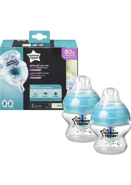 Tommee Tippee Gelişmiş Antikolik Biberon, 150 ml x 2