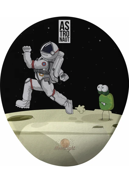 Astronot Space Bilek Destekli Tasarım Mouse Pad