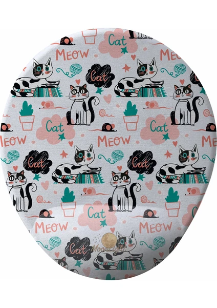 Cat Meow Bilek Destekli Tasarım Mouse Pad