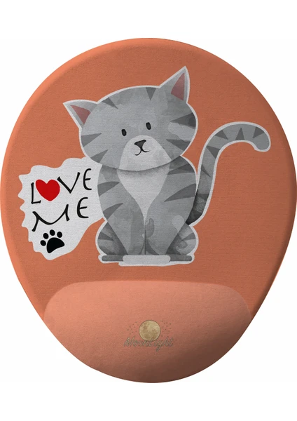 Love Me Cat Bilek Destekli Tasarım Mouse Pad