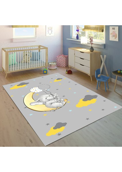 Sevimli Fil 100 x 150 cm Bİ117 Çocuk Odası Halısı