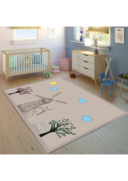 Değirmen 100 x 150 cm Bİ15 Çocuk Odası Halısı