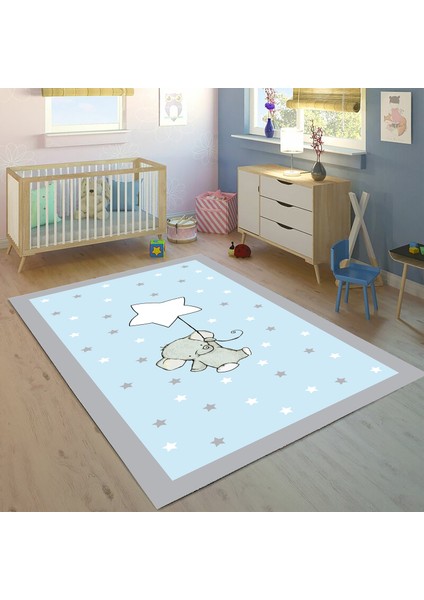 Sevimli Fil 100 x 150 cm Bİ20 Çocuk Odası Halısı