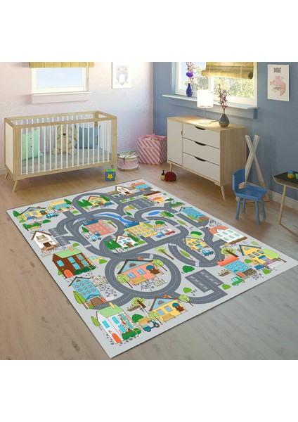Oyun Eğitici 80 x 150 cm Bİ27 Çocuk Odası Halısı