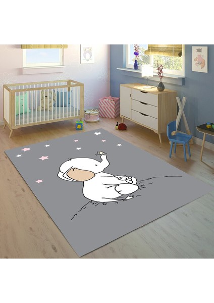 Sevimli Fil 100 x 150 cm Bİ56 Çocuk Odası Halısı