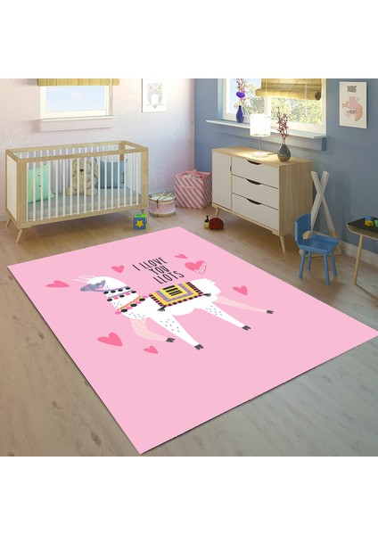 Sevimli Lama 100 x 150 cm Bİ95 Çocuk Odası Halısı