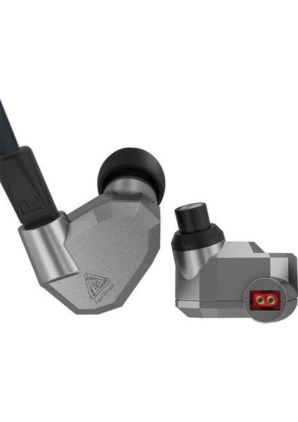 KZ ZS5 Quad Driver HiFi Kulak İçi Kulaklık Gri