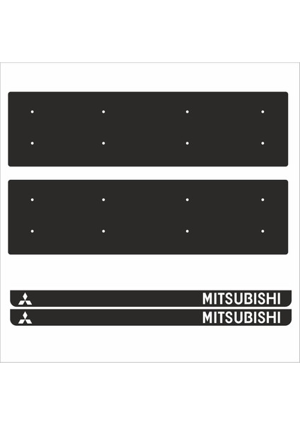 Mitsubishi İsimli Tamboy Pleksi Plakalık (2 Adet)