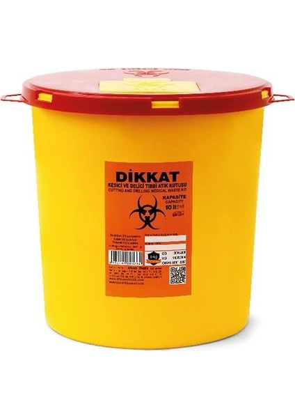 5 Adet Kesici ve Delici Tıbbi Enfekte Atık Kutusu 5 Lt.