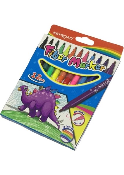 Fiber Marker 12 Keçeli Boya Kalemi