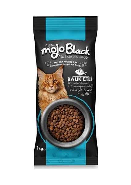 My Cat Mojo Black Balık Etli  4 Paket