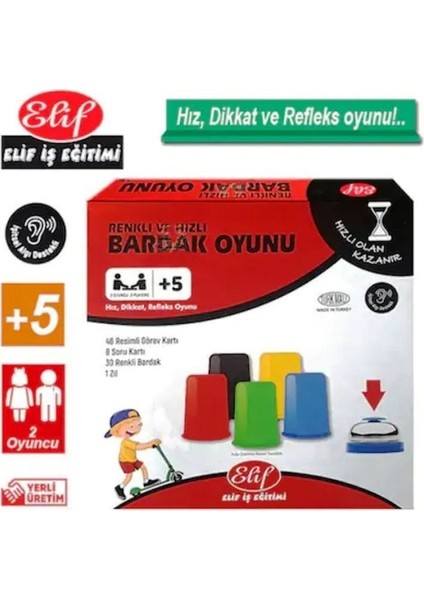 Renkli Hızlı Bardak Oyunu