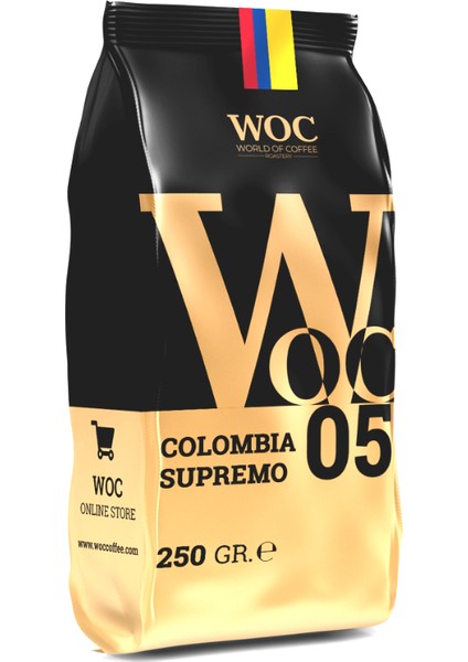 Coffee 250gr Colombia Supremo Çekirdek Filtre Kahve