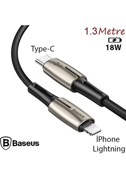 PD18W Waterdrop Type-C To Lightning Hızlı Şarj Kablosu 1.3 mt fiyatları