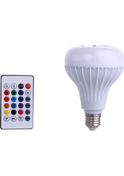 Bluetooth Hoparlörlü Akıllı LED Ampül Disco Lamba Renkli