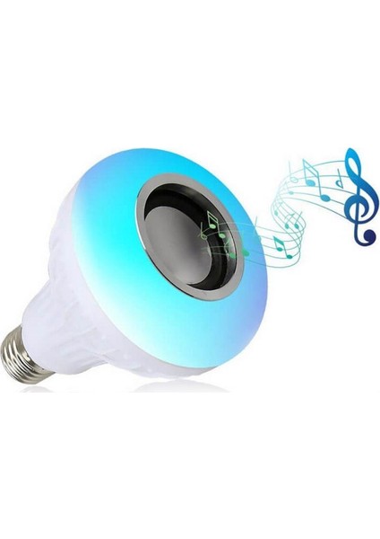 Bluetooth Hoparlörlü Akıllı LED Ampül Disco Lamba Renkli