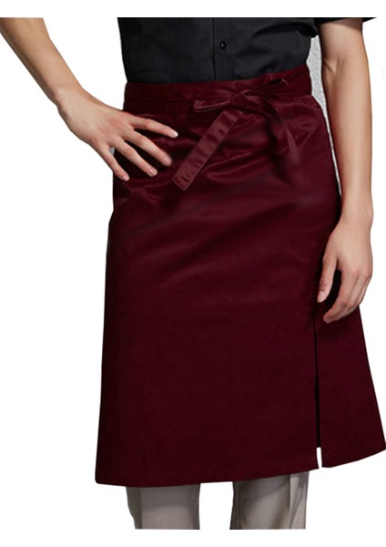 Nakışlı Belden Önlük Master Chef Barista Mutfak İş Önlüğü Garson Kuaför Tattoo Önlük Bordo