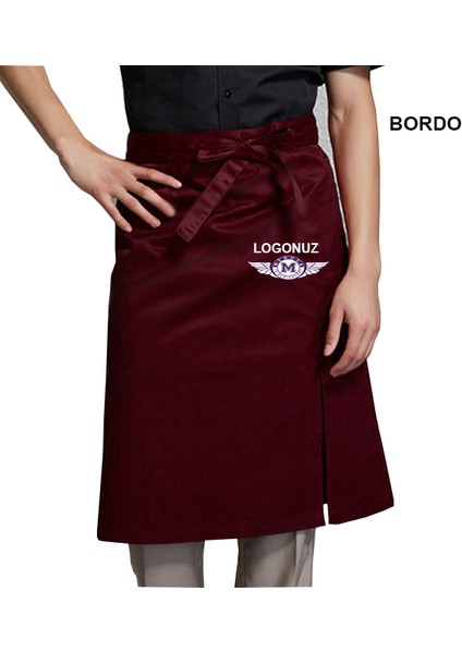 Nakışlı Belden Önlük Master Chef Barista Mutfak İş Önlüğü Garson Kuaför Tattoo Önlük Bordo fiyatları