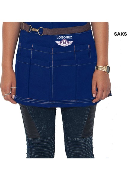 Nakışlı Belden Önlük Master Chef Barista Mutfak İş Önlüğü Garson Kuaför Tattoo Önlük Saks Mavi fiyatları