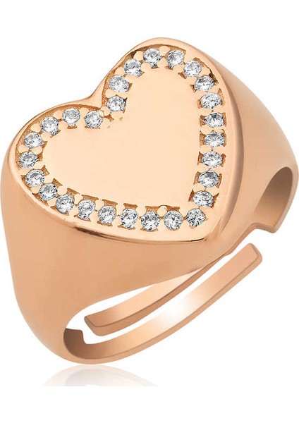 Gümüş Kalp Serçe Yüzük