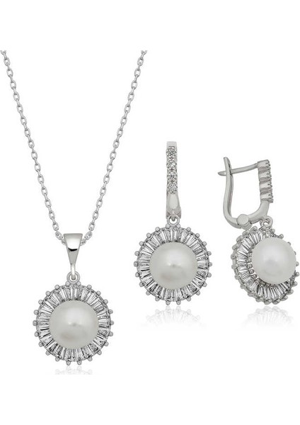 Gümüş Incili Set