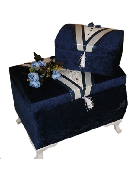 Damat 2'li Çeyiz Bohça ve Traş Sandık Takımı