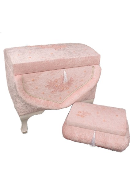 Gelin 2'li Çeyiz Bohça Makyaj Sandık Takımı