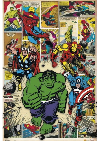 Marvel Comic Here Come The Heroes Maxi Poster